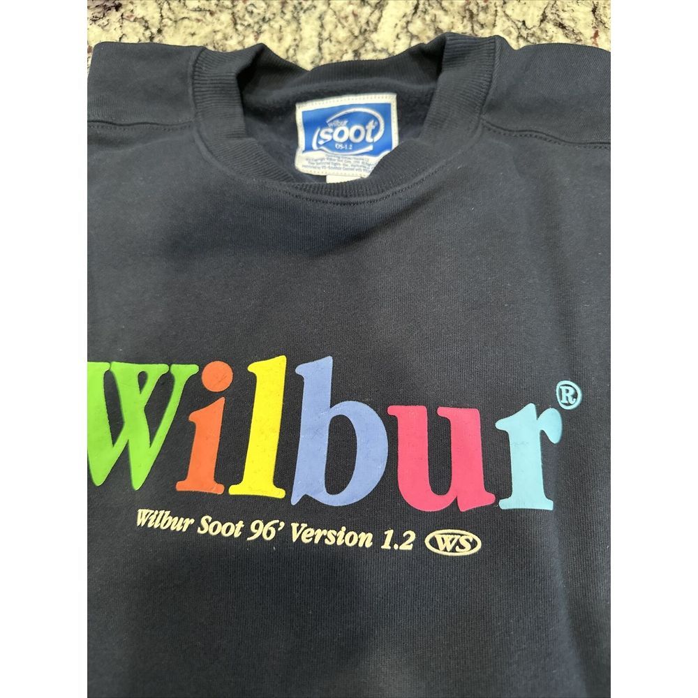 Authentic Wilbur‎ Soot 96' Version 1.2  Blue Puff Print Cotton Crewneck NEW 2XL